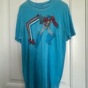 Vintage Marvel Transformers Blue Graphic Robot Tee